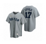 Boston Red Sox #17 Nathan Eovaldi Nike Gray Cooperstown Collection Road Jersey