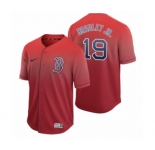 Boston Red Sox #19 Jackie Bradley Jr. Red Fade Nike Jersey