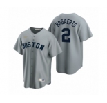 Boston Red Sox #2 Xander Bogaerts Nike Gray Cooperstown Collection Road Jersey