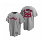 Boston Red Sox #28 J.D. Martinez Nike Gray Replica Road Jersey