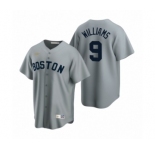 Boston Red Sox #9 Ted Williams Nike Gray Cooperstown Collection Road Jersey