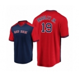 Jackie Bradley Jr. Boston Red Sox #19 Navy Red Iconic Player Majestic Jersey