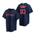 Men Boston Red Sox #10 Trevor Story Navy Cool Base Stitched Baseball jersey