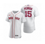 Men Boston Red Sox #15 Dustin Pedroia Nike White 2020 Authentic Jersey