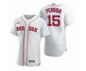 Men Boston Red Sox #15 Dustin Pedroia Nike White 2020 Authentic Jersey
