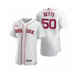 Men Boston Red Sox #50 Mookie Betts Nike White 2020 Authentic Jersey