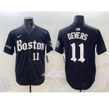 Men's Boston Red Sox #11 Rafael Devers Black Gothic Vapor Limited Stitched Baseball Jersey