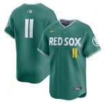 Men's Boston Red Sox #11 Rafael Devers Green 2025 City Connect Limited Stitched Baseball Jersey