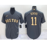 Men's Boston Red Sox #11 Rafael Devers Grey 2022 All Star Stitched Cool Base Nike Jersey