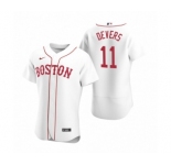 Men's Boston Red Sox #11 Rafael Devers Nike White Authentic 2020 Alternate Jersey