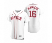 Men's Boston Red Sox #16 Andrew Benintendi Nike White Authentic 2020 Alternate Jersey