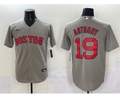Men's Boston Red Sox #19 Roman Anthony Gray Cool Base Stitched Baseball Jersey