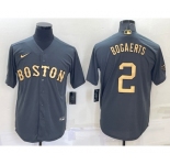 Men's Boston Red Sox #2 Xander Bogaerts Grey 2022 All Star Stitched Cool Base Nike Jersey