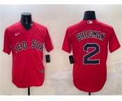 Men's Boston Red Sox #2 Xander Bogaerts Red Cool Base Stitched Baseball Jersey