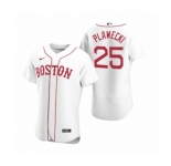 Men's Boston Red Sox #25 Kevin Plawecki Nike White Authentic 2020 Alternate Jersey