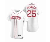 Men's Boston Red Sox #25 Kevin Plawecki Nike White Authentic 2020 Alternate Jersey