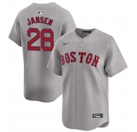 Men's Boston Red Sox #28 Danny Jansen Gray 2024 Away Limited Stitched Baseball Jersey
