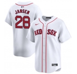 Men's Boston Red Sox #28 Danny Jansen White 2024 Home Limited Stitched Baseball Jersey