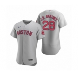 Men's Boston Red Sox #28  J.D. Martinez Nike Gray Authentic Road Jersey