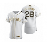 Men's Boston Red Sox #28 J.D. Martinez Nike White Authentic Golden Edition Jersey