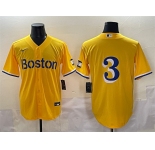 Men's Boston Red Sox #3 Ceddanne Rafaela Gold City Connect Stitched Baseball Jersey