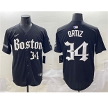 Men's Boston Red Sox #34 David Ortiz Black Gothic Vapor Limited Stitched Baseball Jersey