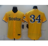 Men's Boston Red Sox #34 David Ortiz Nike Gold 2021 City Connect Jersey