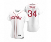 Men's Boston Red Sox #34 David Ortiz Nike White Authentic 2020 Alternate Jersey