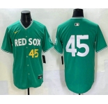 Men's Boston Red Sox #45 Pedro Martinez Green 2025 City Connect Limited Jersey