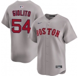 Men's Boston Red Sox #54 Lucas Giolito Gray 2024 Away Limited Stitched Baseball Jersey