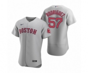 Men's Boston Red Sox #57 Eduardo Rodriguez Nike Gray Authentic Road Jersey