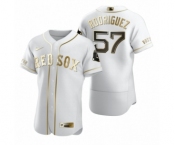 Men's Boston Red Sox #57 Eduardo Rodriguez Nike White Authentic Golden Edition Jersey