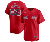 Men's Boston Red Sox #63 Justin Slaten Red 2025 Alternate Limited Stitched Baseball Jersey