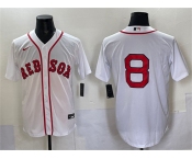 Men's Boston Red Sox #8 Carl Yastrzemski White Cool Base Stitched Baseball Jersey