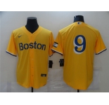 Men's Boston Red Sox #9 Ted Williams Nike Gold 2021 City Connect  Player Jersey