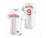 Men's Boston Red Sox #9 Ted Williams Nike White Authentic 2020 Alternate Jersey
