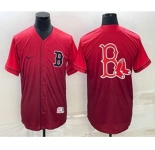 Men's Boston Red Sox Big Logo Nike Red Fade Stitched Jersey