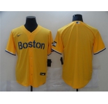 Men's Boston Red Sox Blank Nike Gold 2021 City Connect Jersey