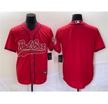 Men's Boston Red Sox Blank Red With Patch Cool Base Stitched Baseball Jerse
