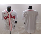 Men's Boston Red Sox Blank White Cool Base Stitched Jersey