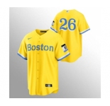 Men's Nike Boston Red Sox #26 Wade Boggs Gold 2021 City Connect Stitched Baseball Jersey