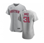 Men's Nike Boston Red Sox #31 Austin Brice Gray Road 2020 Authentic Team Baseball Jersey