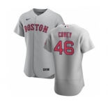 Men's Nike Boston Red Sox #46 Dylan Covey Gray Road 2020 Authentic Team Baseball Jersey