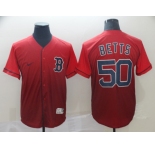 Men's Nike Boston Red Sox #50 Mookie Betts Red Drift Fashion MLB Jersey