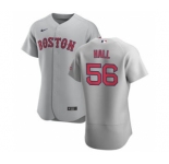 Men's Nike Boston Red Sox #56 Matt Hall Gray Road 2020 Authentic Team Baseball Jersey