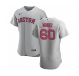 Men's Nike Boston Red Sox #60 Yairo Munoz Gray Road 2020 Authentic Team Baseball Jersey