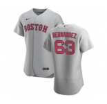 Men's Nike Boston Red Sox #63 Darwinzon Hernandez Gray Road 2020 Authentic Team Baseball Jersey
