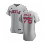 Men's Nike Boston Red Sox #75 Cesar Puello Gray Road 2020 Authentic Team Baseball Jersey