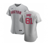 Men's Nike Boston Red Sox #81 Kyle Hart Gray Road 2020 Authentic Team Baseball Jersey