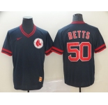 Men's Nike Majestic Boston Red Sox #50 Mookie Betts Navy Blue M&N MLB Jersey
